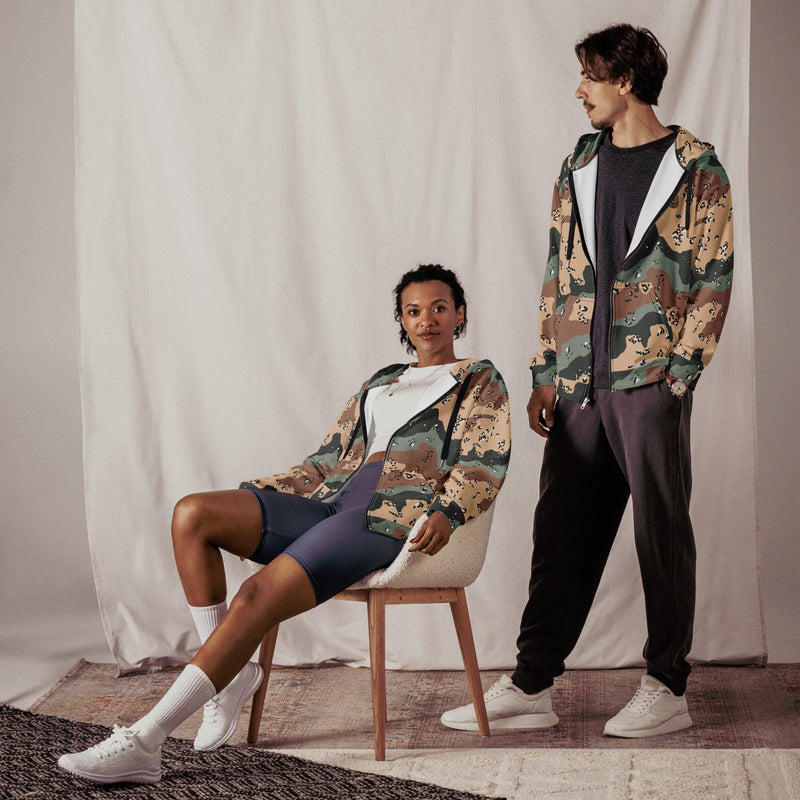 Chocolate Chip Kazakhstan Steppe CAMO Unisex Zip Hoodie