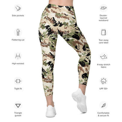 Kenai Hunting Sub-Alpine CAMO Leggings with pockets - Womens With Pockets