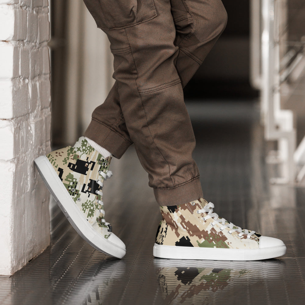 Kenai Hunting Sub-Alpine CAMO Men’s high top canvas shoes - White / 5 - Mens High Top Canvas Shoes