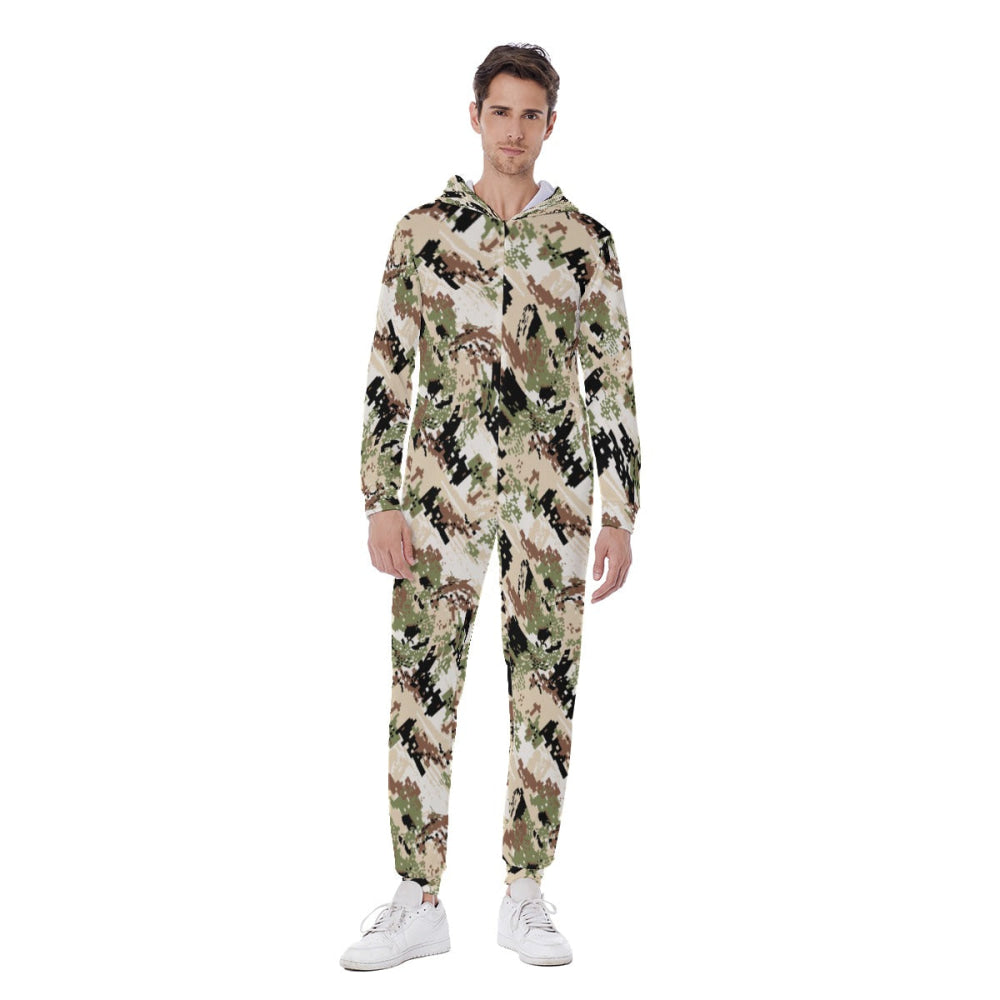 Kenai Hunting Sub-Alpine CAMO Men’s Hooded Jumpsuit - S / White - Mens