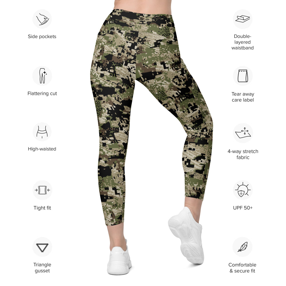 Kenai Hunting Temperate CAMO Leggings with pockets - Womens With Pockets