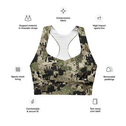 Kenai Hunting Temperate CAMO Longline sports bra - Womens Sports Bra