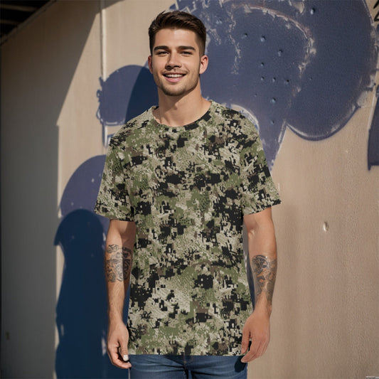 Kenai Hunting Temperate CAMO Men’s 100% Cotton T-Shirt - XS / White - Mens