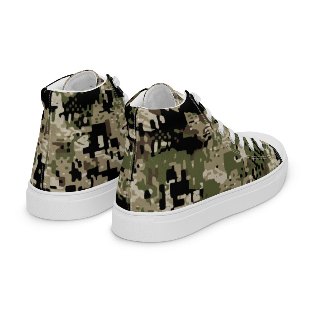 Kenai Hunting Temperate CAMO Men’s high top canvas shoes - Mens High Top Canvas Shoes