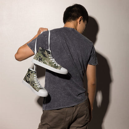 Kenai Hunting Temperate CAMO Men’s high top canvas shoes - Mens High Top Canvas Shoes