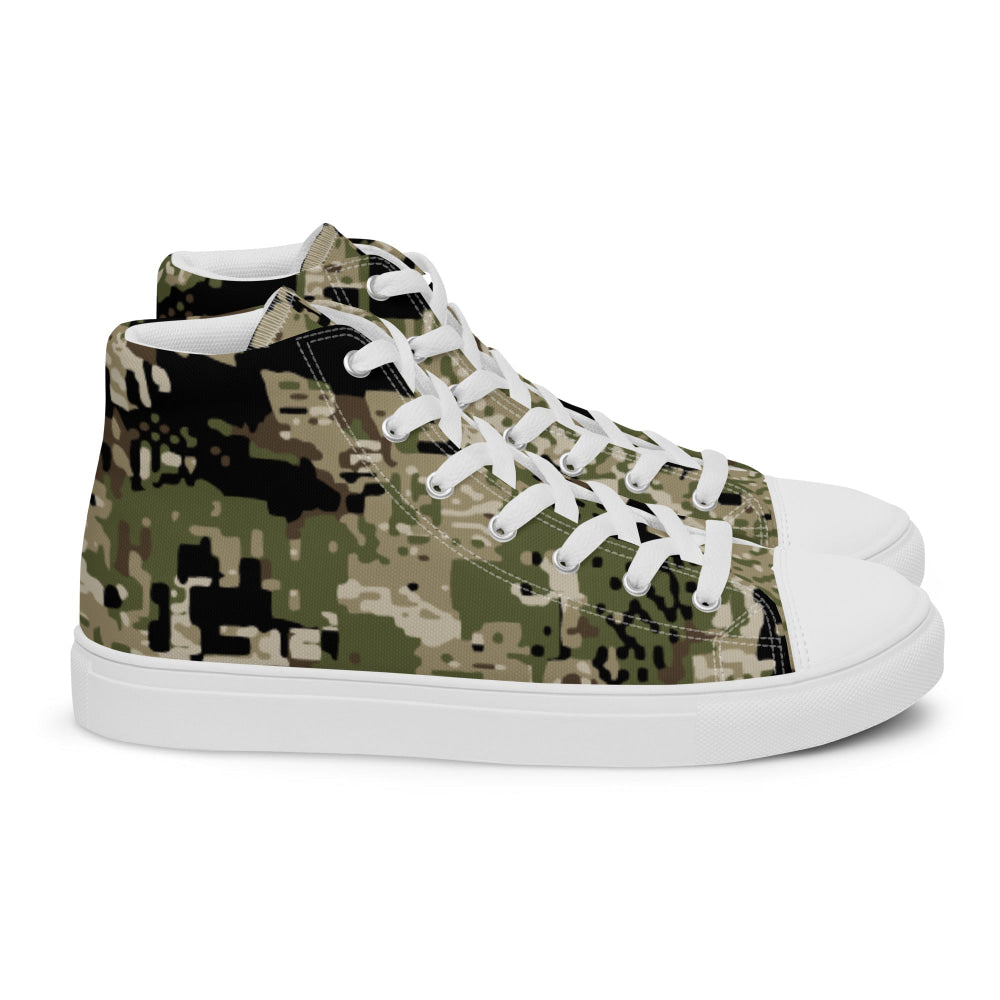 Kenai Hunting Temperate CAMO Men’s high top canvas shoes - Mens High Top Canvas Shoes