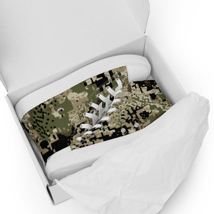 Kenai Hunting Temperate CAMO Men’s high top canvas shoes - Mens High Top Canvas Shoes