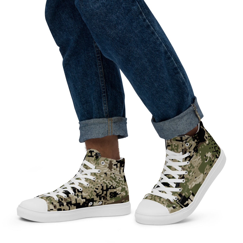 Kenai Hunting Temperate CAMO Men’s high top canvas shoes - Mens High Top Canvas Shoes