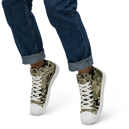 Kenai Hunting Temperate CAMO Men’s high top canvas shoes - Mens High Top Canvas Shoes