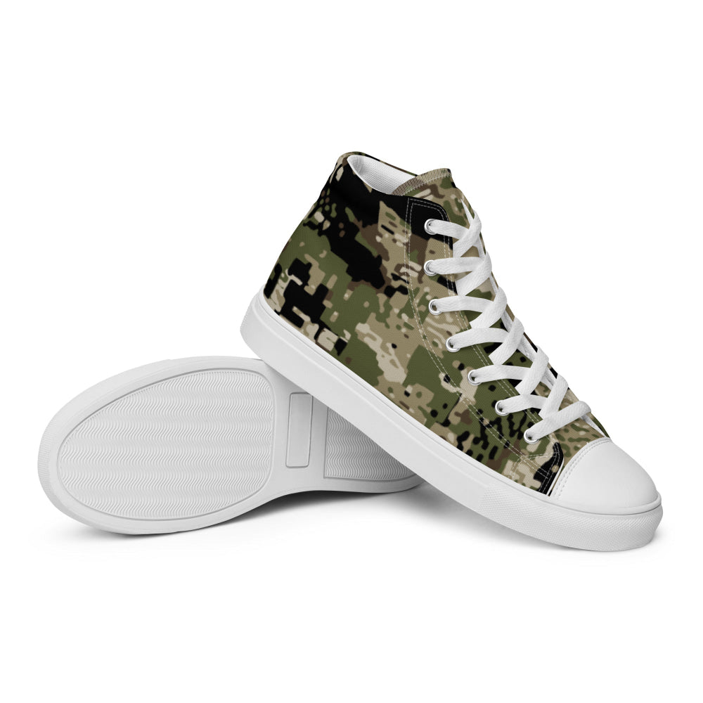 Kenai Hunting Temperate CAMO Men’s high top canvas shoes - Mens High Top Canvas Shoes