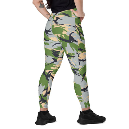 Kenyan Air Force DPM Green CAMO Leggings with pockets - 2XS - Womens With Pockets