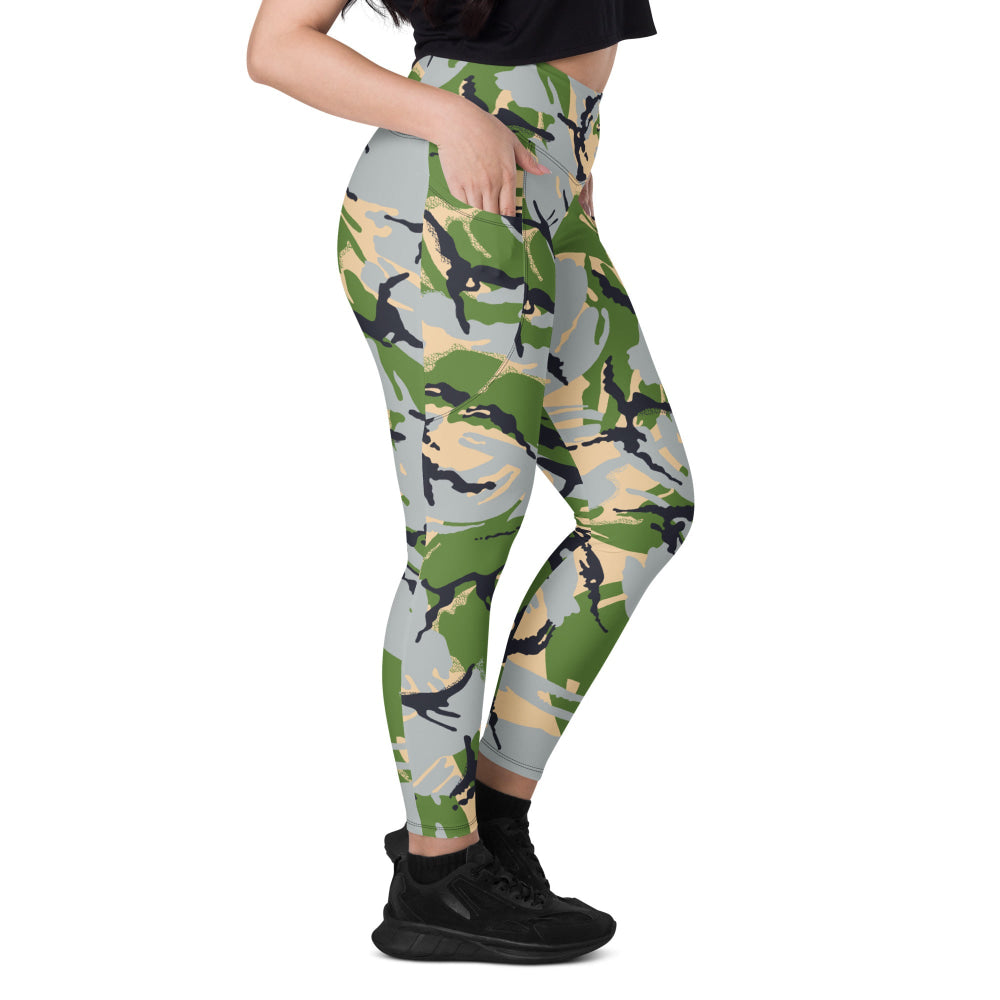 Kenyan Air Force DPM Green CAMO Leggings with pockets - Womens With Pockets