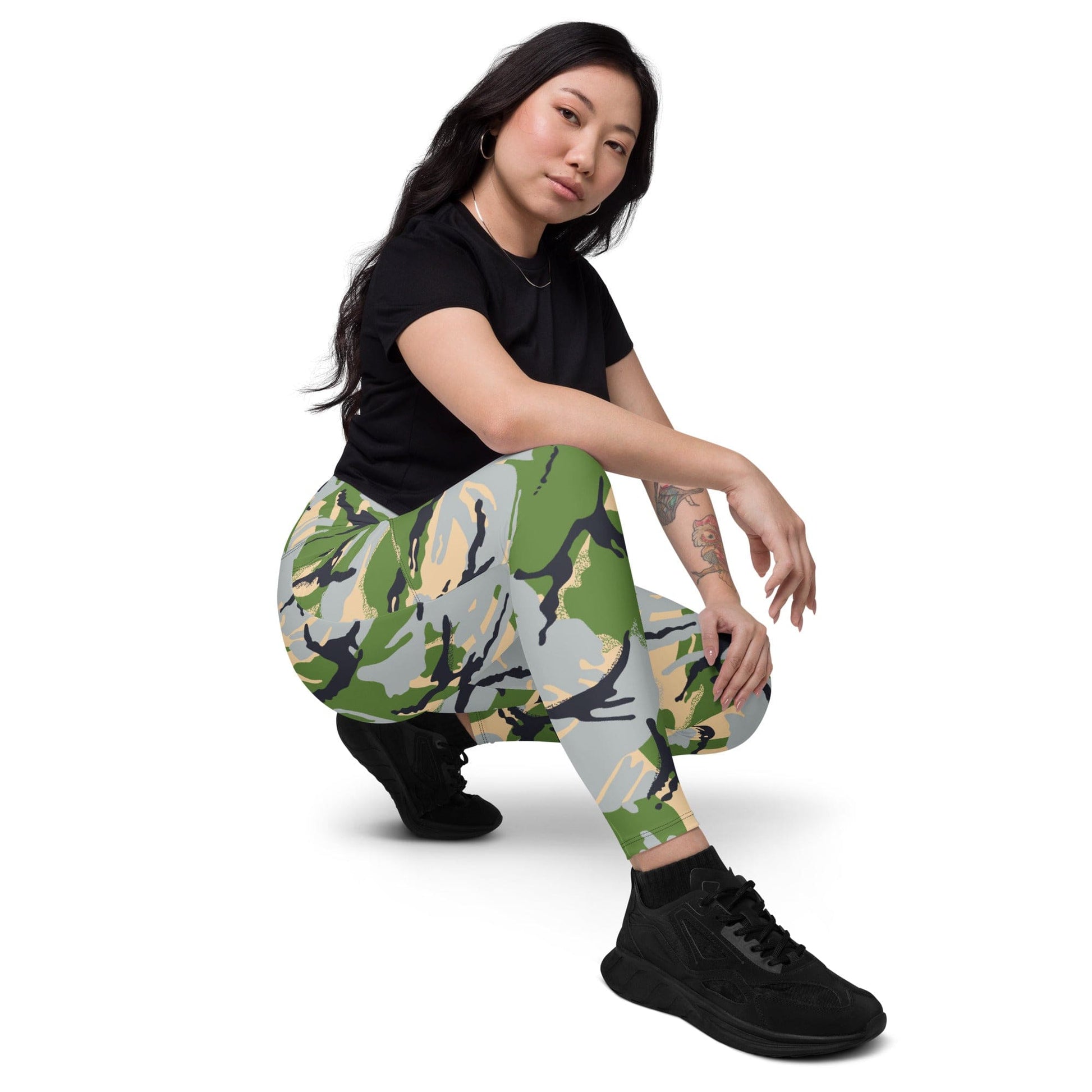 Kenyan Air Force DPM Green CAMO Leggings with pockets - Womens With Pockets