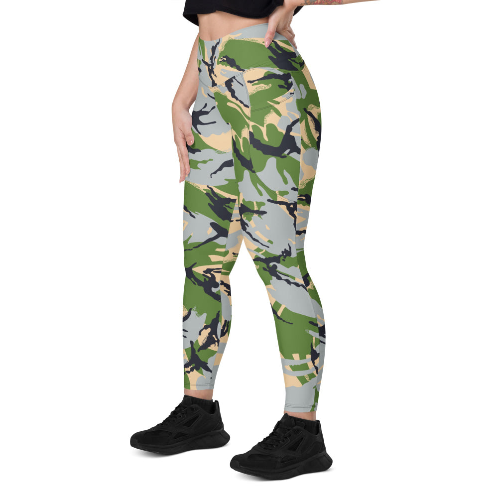 Kenyan Air Force DPM Green CAMO Leggings with pockets - Womens With Pockets