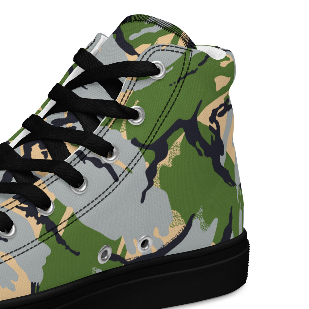 Kenyan Air Force DPM Green CAMO Men’s high top canvas shoes - Mens High Top Canvas Shoes