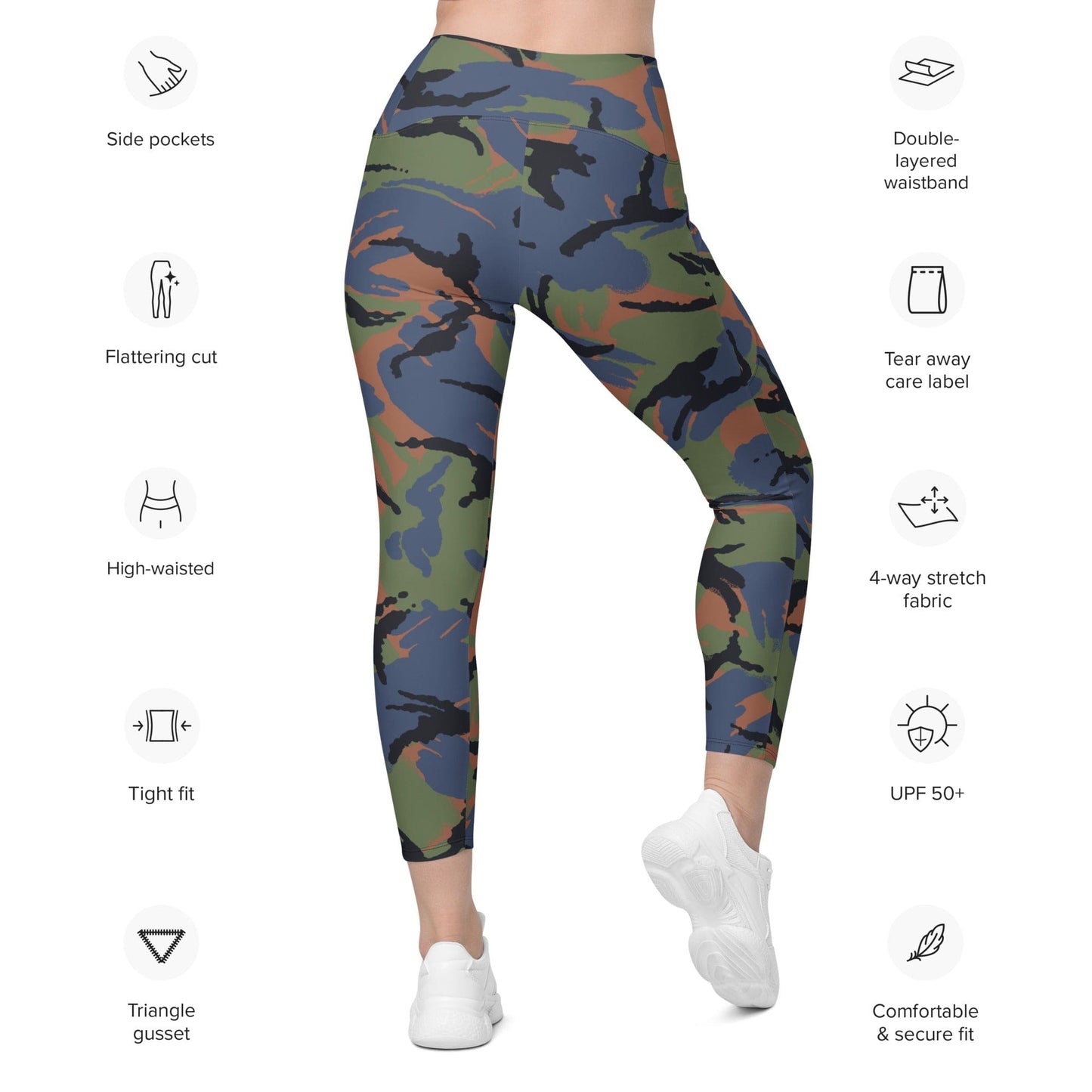 Kenyan Air Force DPM CAMO Leggings with pockets - Womens With Pockets