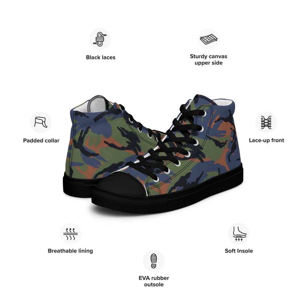 Kenyan Air Force DPM CAMO Men’s high top canvas shoes - Mens High Top Canvas Shoes