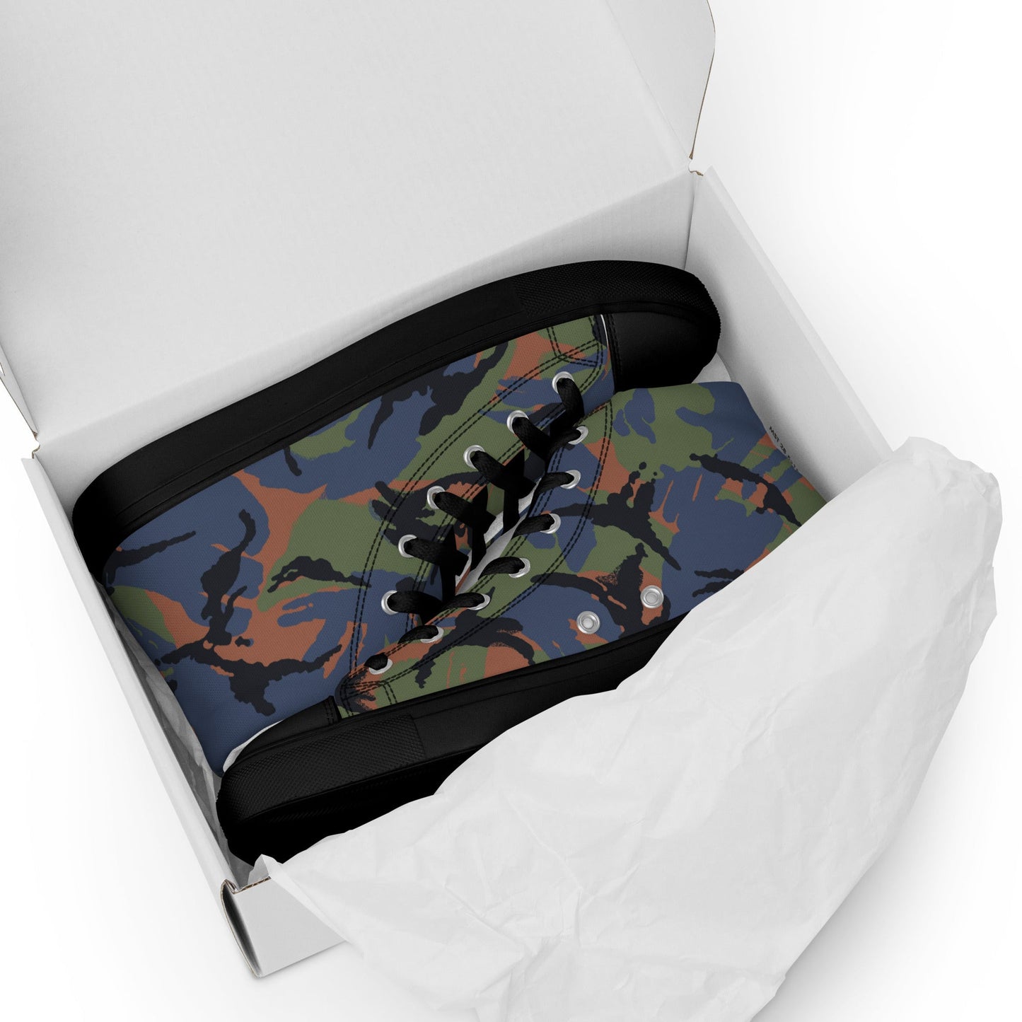 Kenyan DPM Air Force CAMO Mens high top canvas shoes - High Top Canvas Shoes