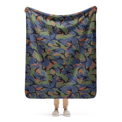 Kenyan DPM Air Force CAMO Sherpa blanket - 50″×60″ - Blankets
