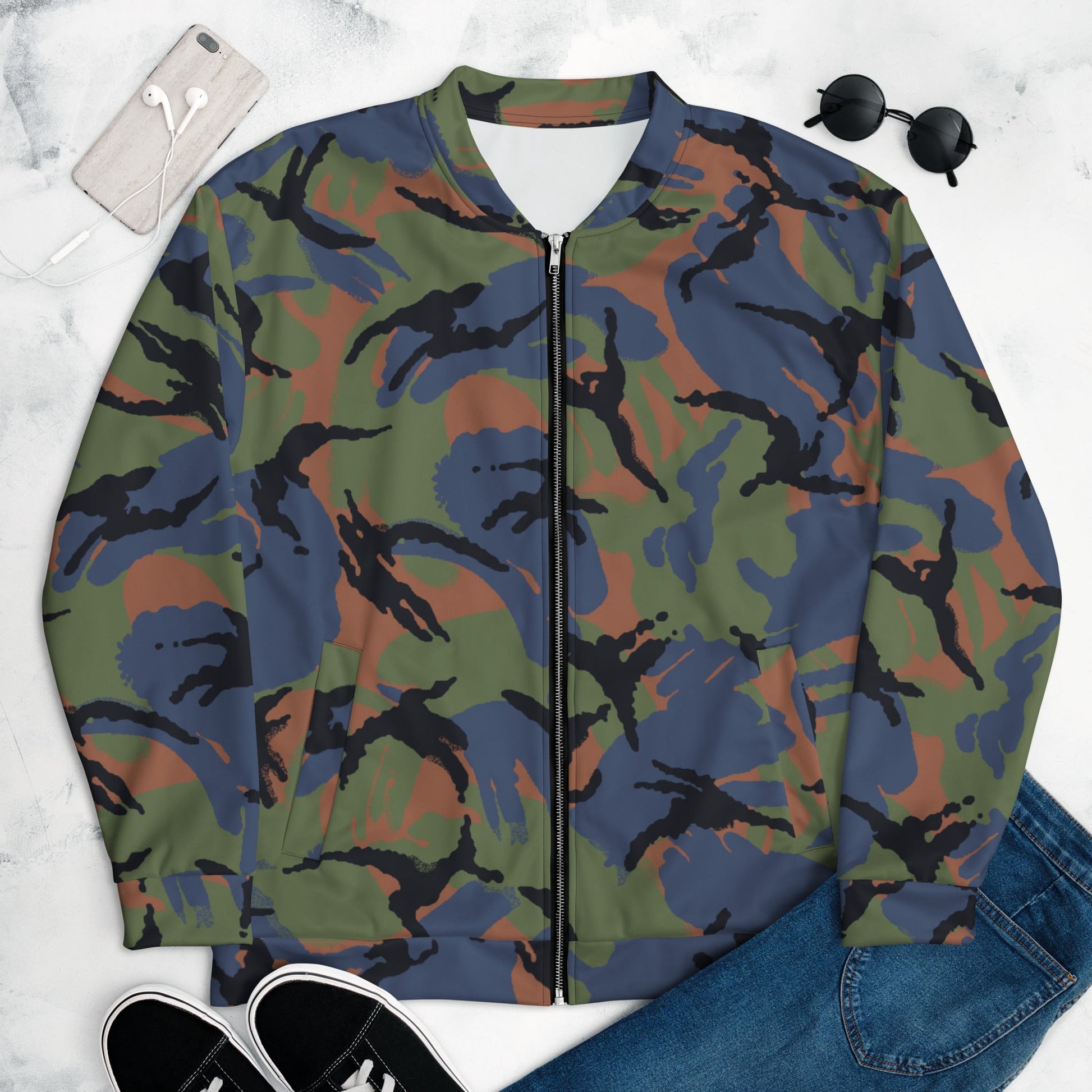 Kenyan DPM Air Force CAMO Unisex Bomber Jacket - XS - Jackets