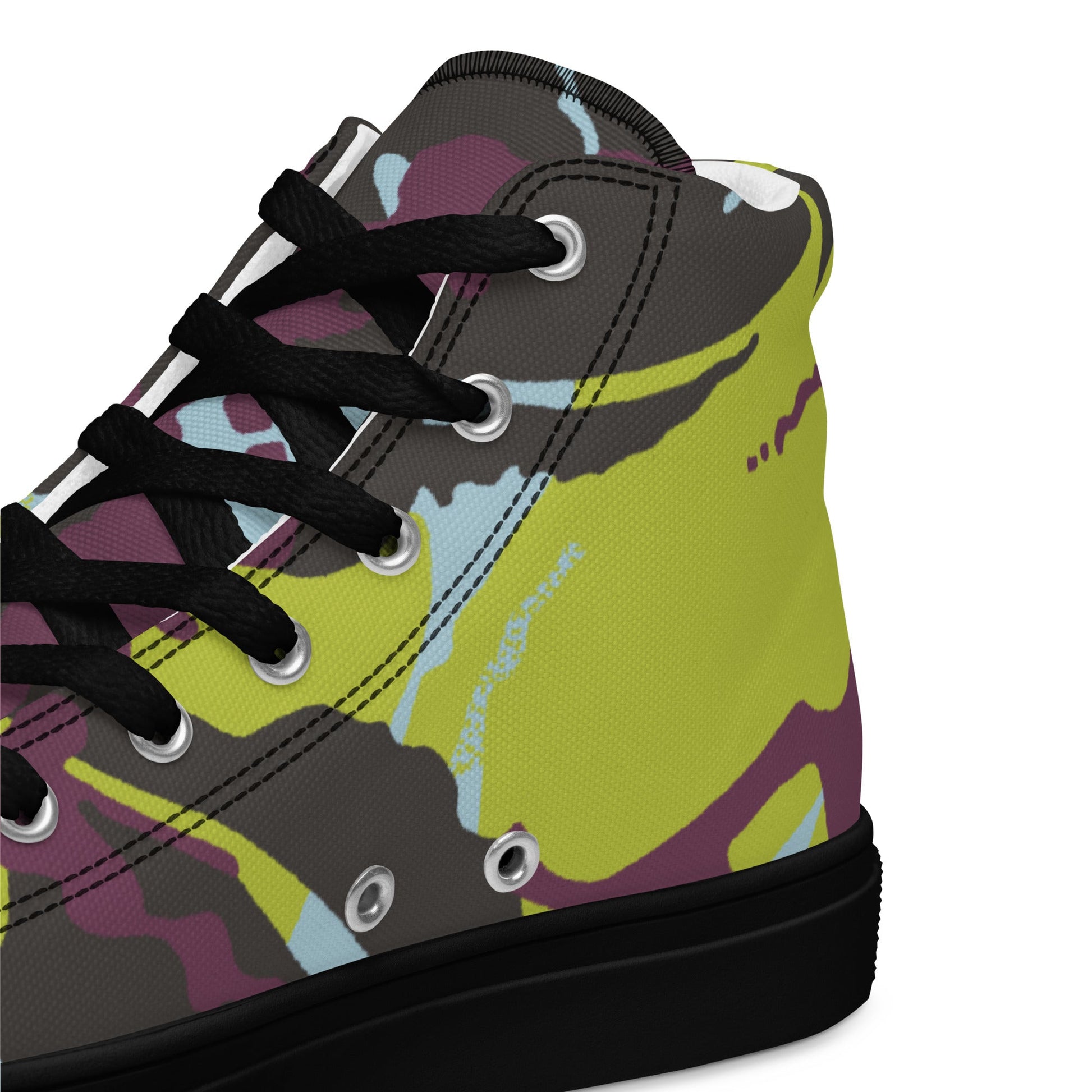 Kenyan DPM Navy CAMO Mens high top canvas shoes - High Top Canvas Shoes