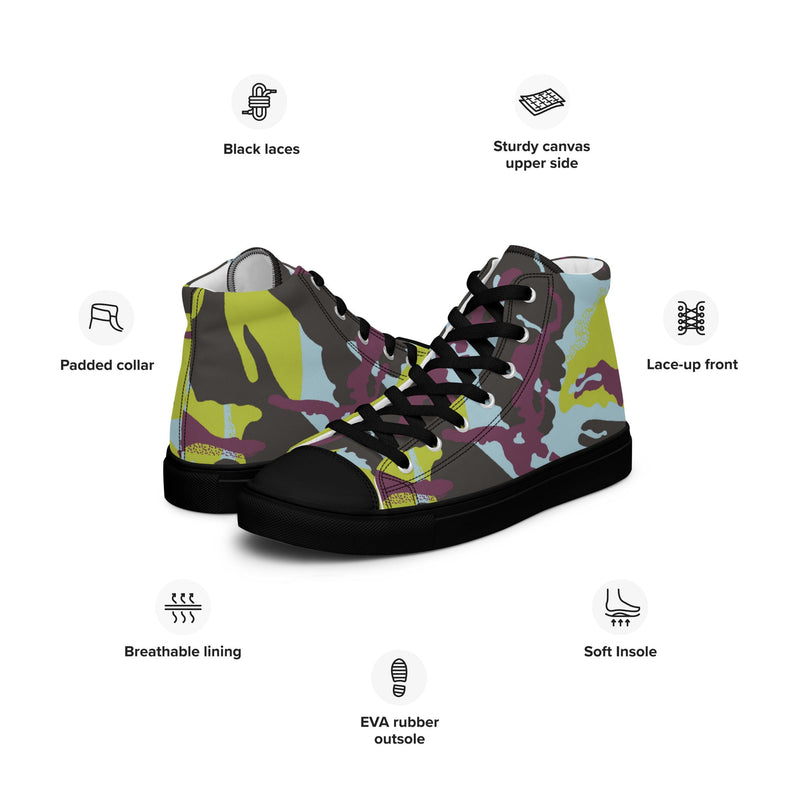 DPM Kenyan Naval CAMO Mens High-Top Canvas Shoes