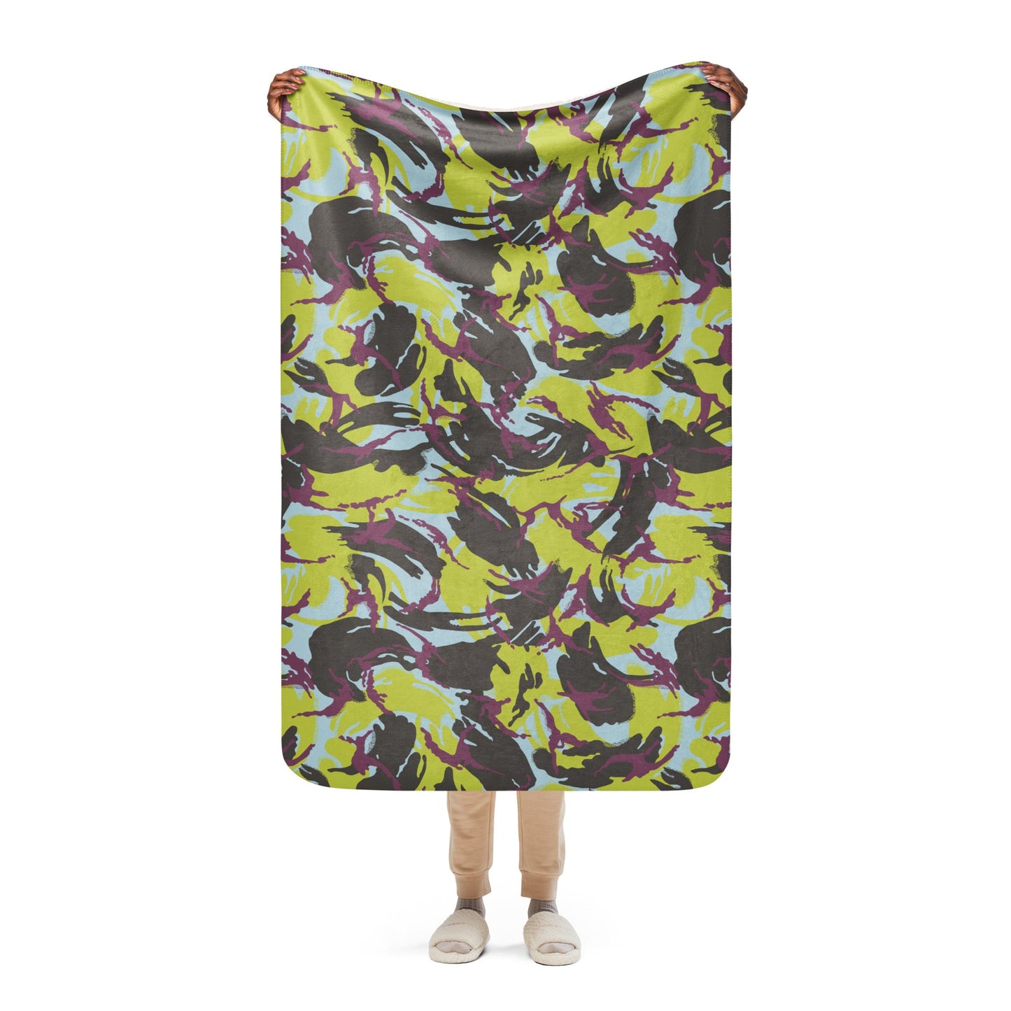 Kenyan DPM Navy CAMO Sherpa blanket - 37″×57″ - Blankets