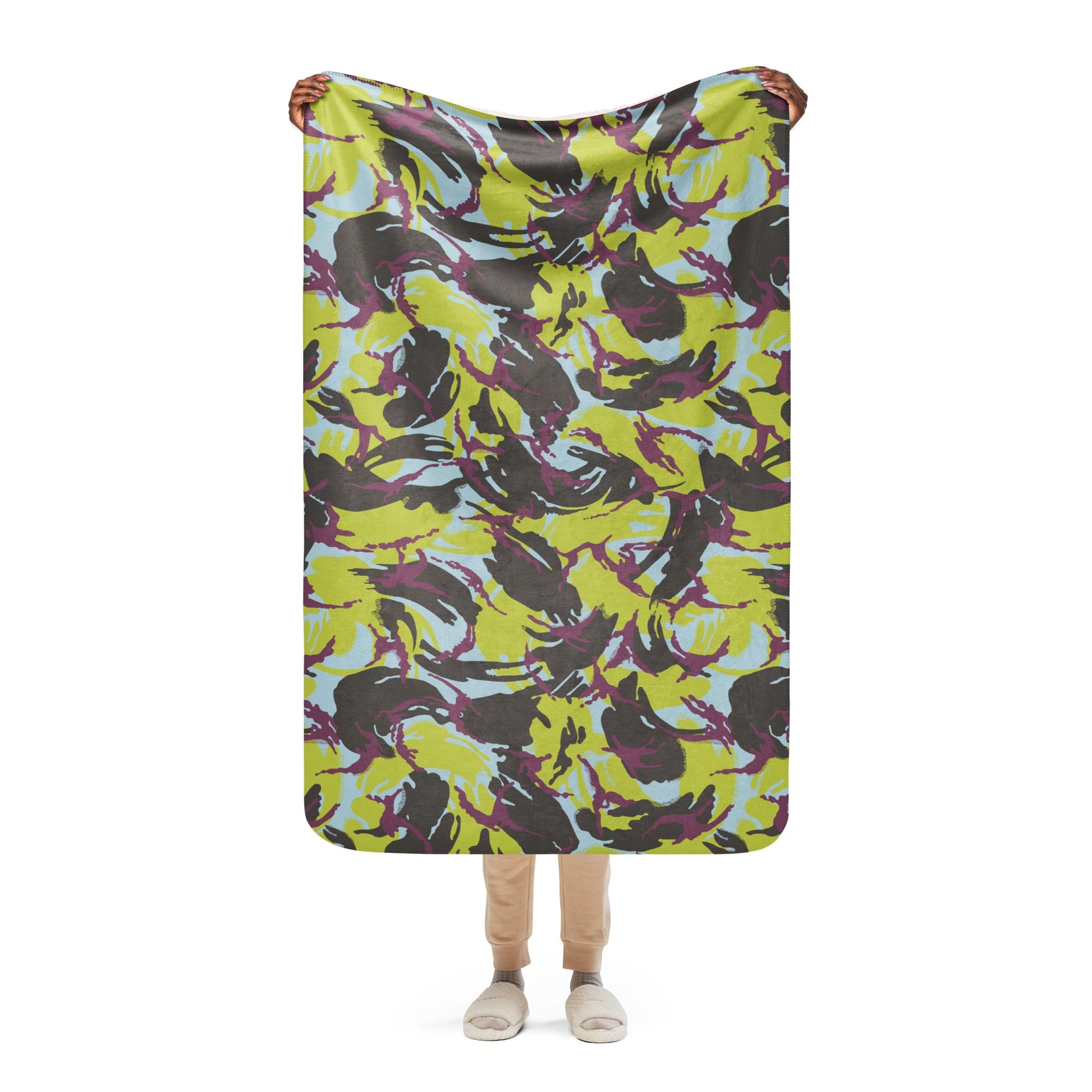 Kenyan DPM Navy CAMO Sherpa blanket - 37″×57″ - Blankets