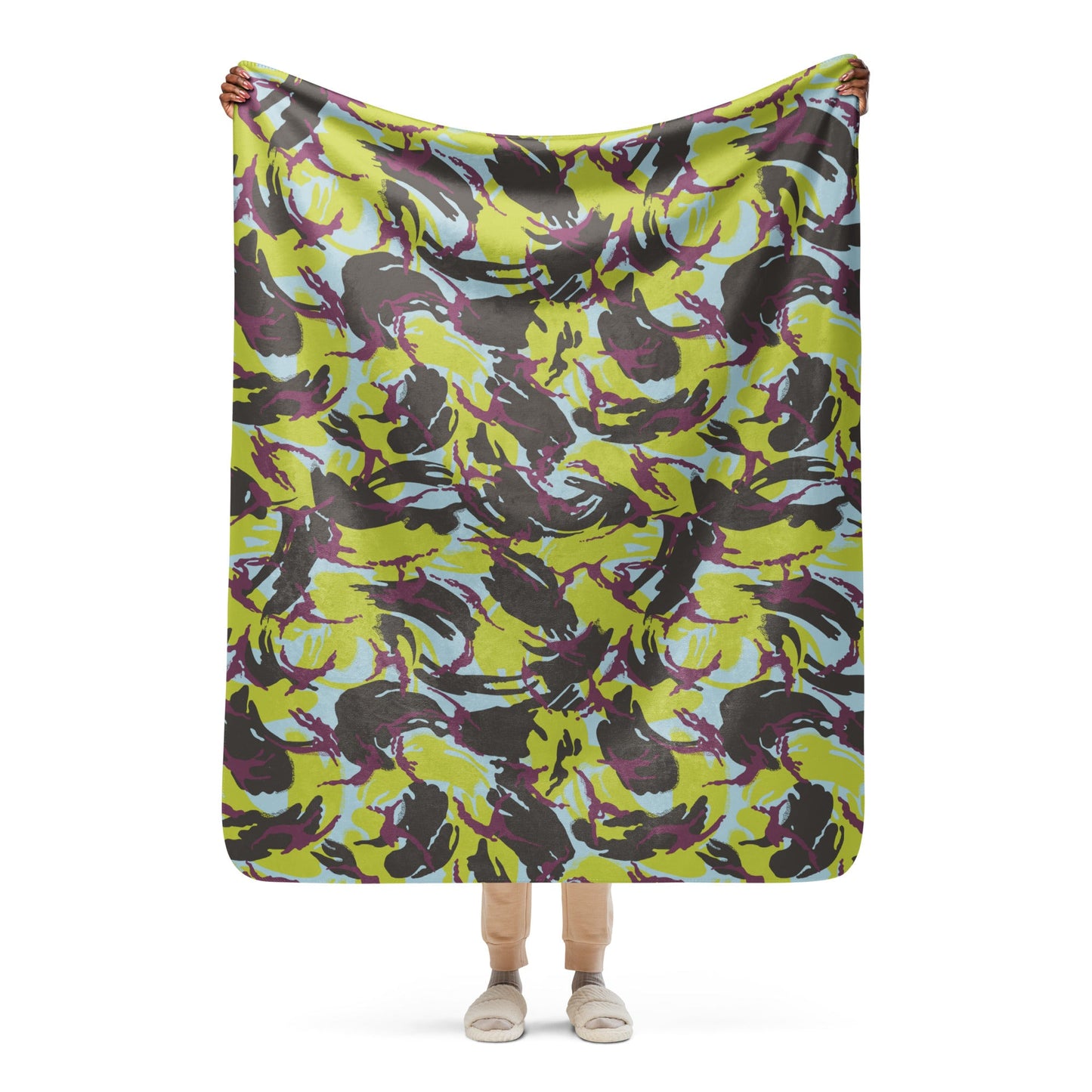 Kenyan DPM Navy CAMO Sherpa blanket - 50″×60″ - Blankets