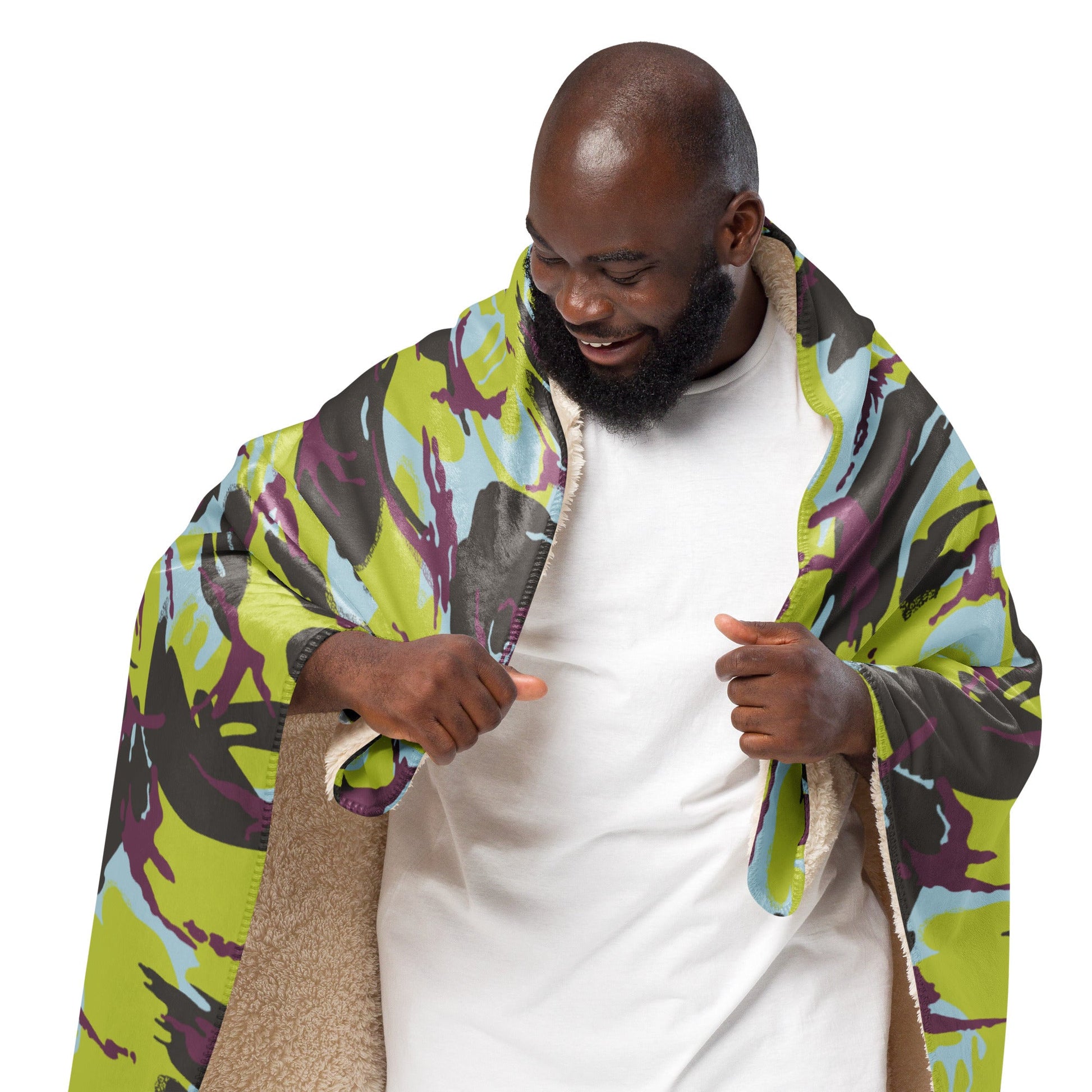 Kenyan DPM Navy CAMO Sherpa blanket - Blankets