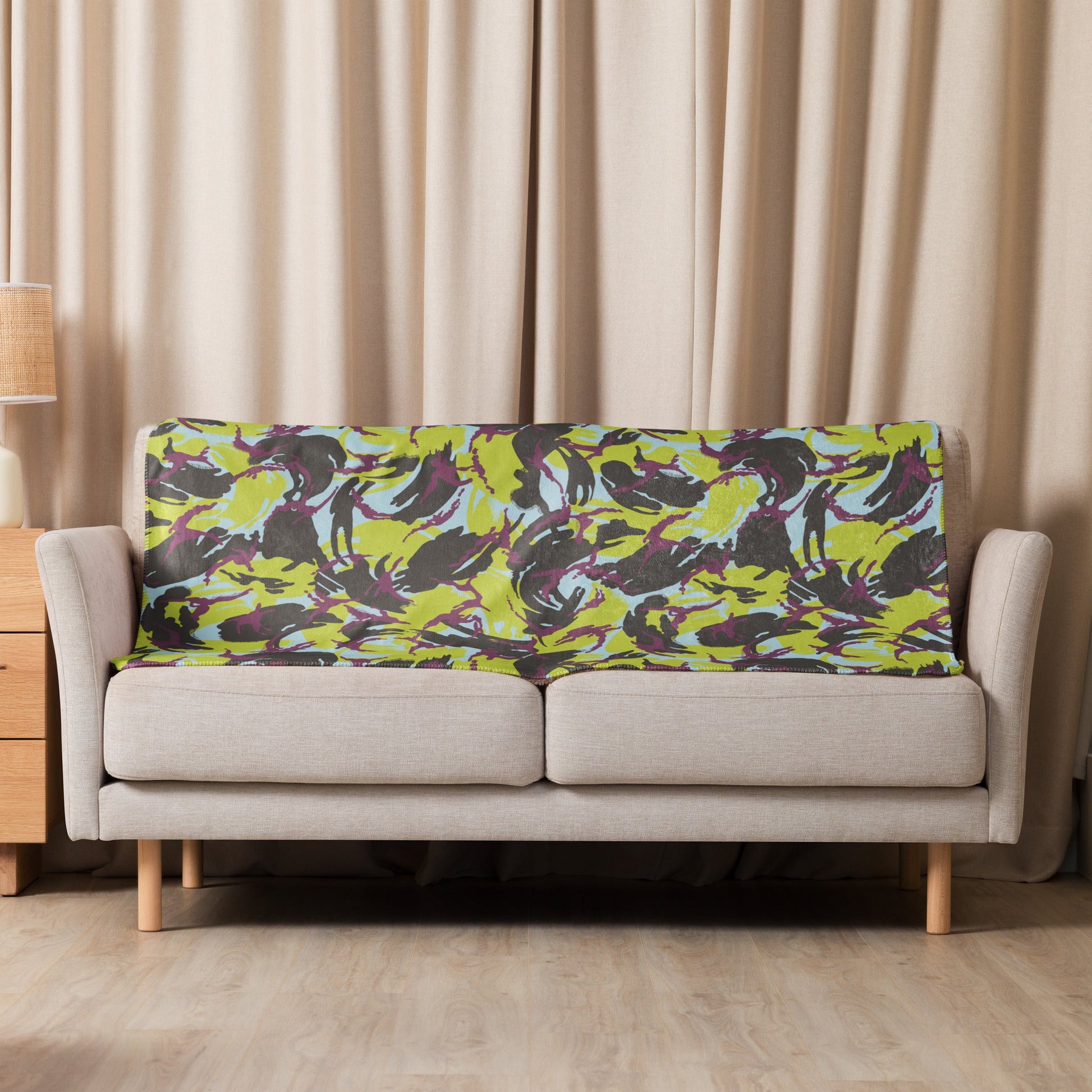 Kenyan DPM Navy CAMO Sherpa blanket - Blankets