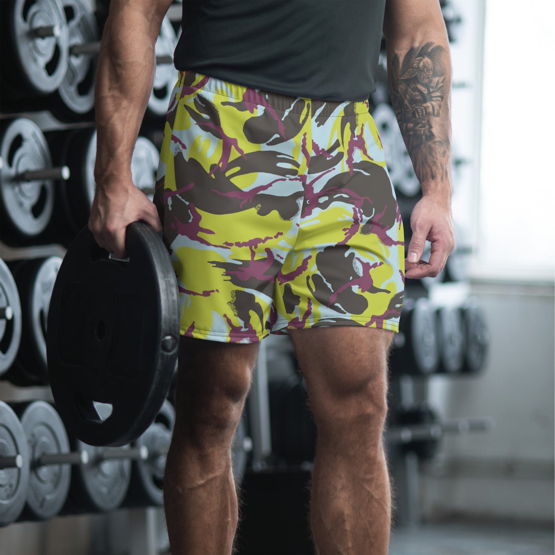 Kenyan DPM Navy CAMO Unisex Athletic Long Shorts - 2XS