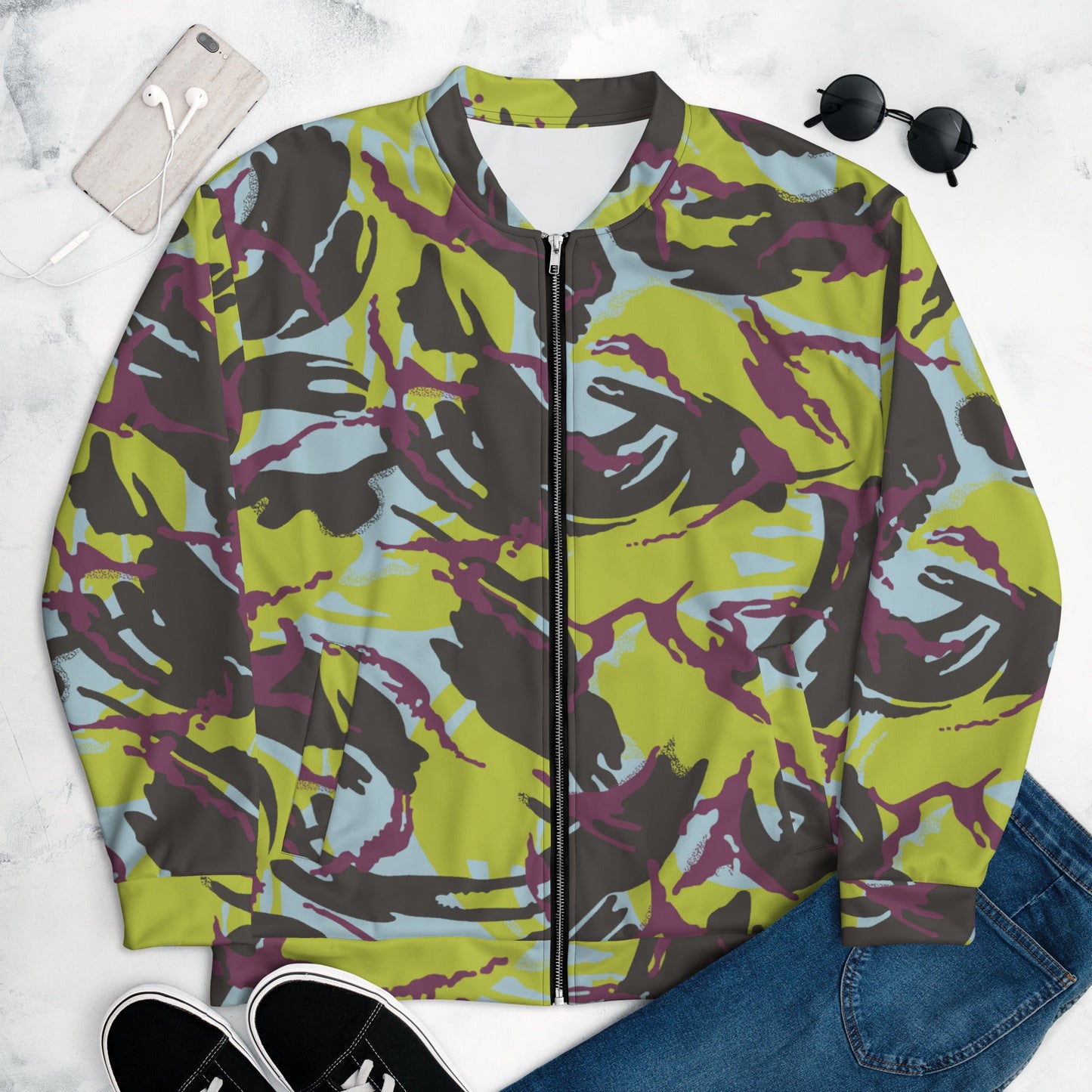 Kenyan DPM Navy CAMO Unisex Bomber Jacket - Jackets