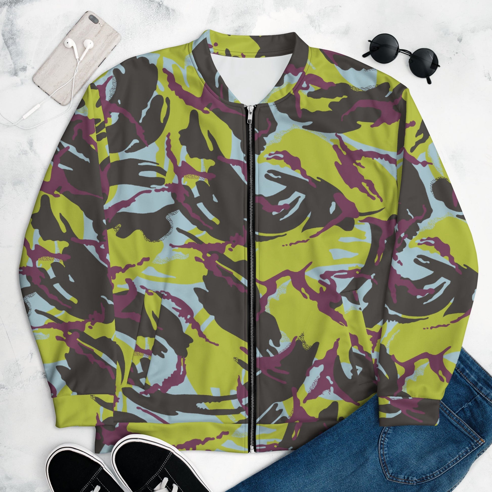 Kenyan DPM Navy CAMO Unisex Bomber Jacket - Jackets