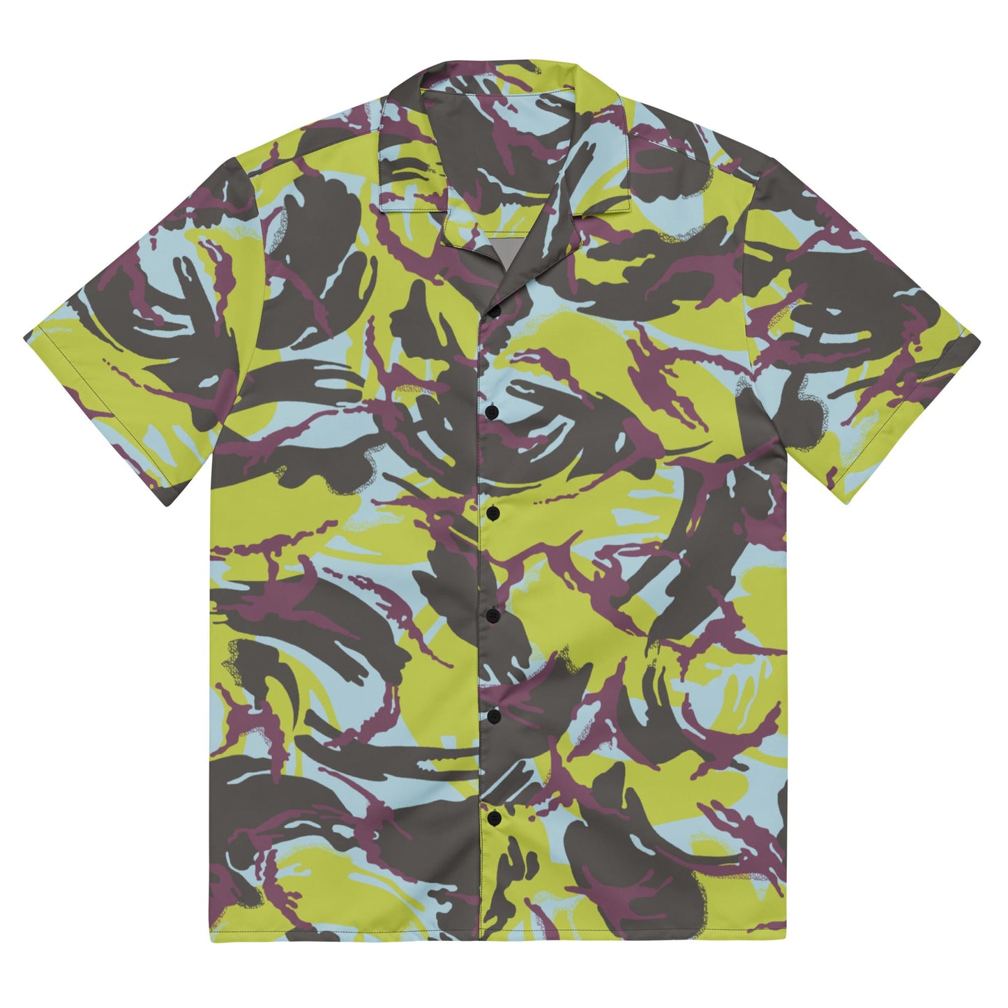 Kenyan DPM Navy CAMO Unisex button shirt - 2XS - Button Shirts