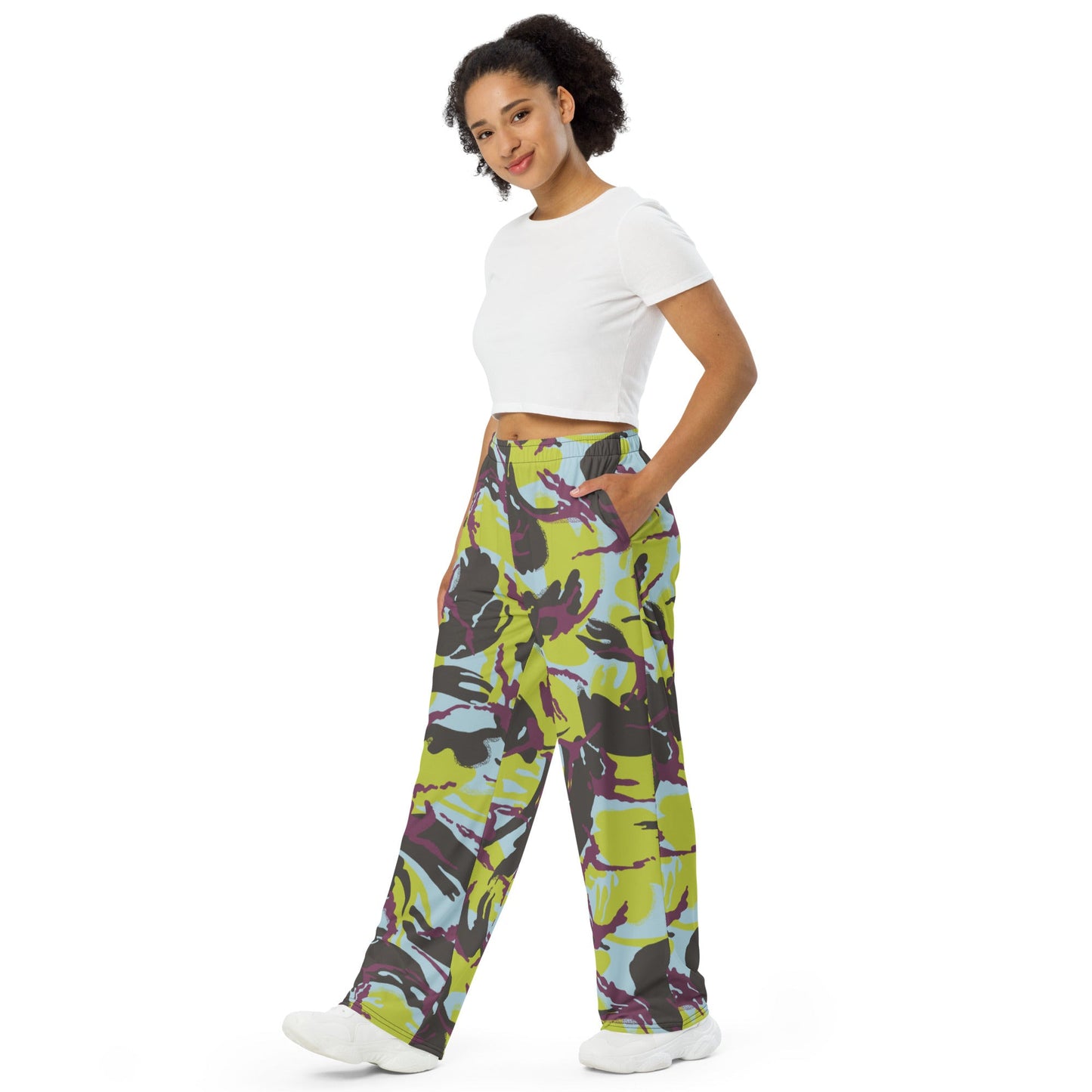 Kenyan DPM Navy CAMO unisex wide-leg pants - Wide-leg Pants
