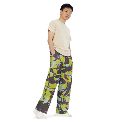 Kenyan DPM Navy CAMO unisex wide-leg pants - Wide-leg Pants