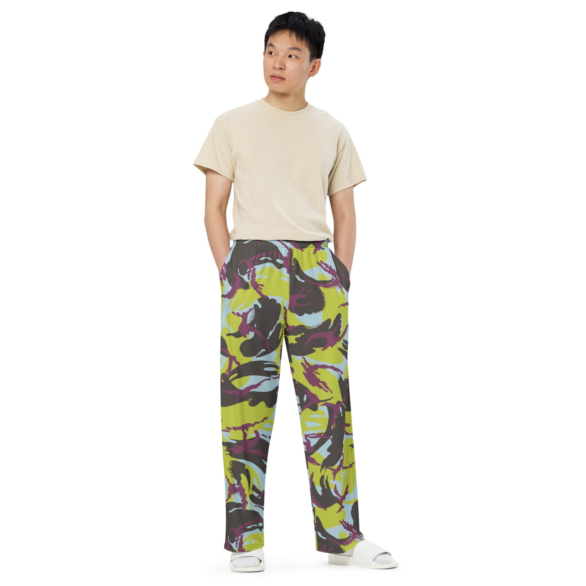 Kenyan DPM Navy CAMO unisex wide-leg pants - Wide-leg Pants