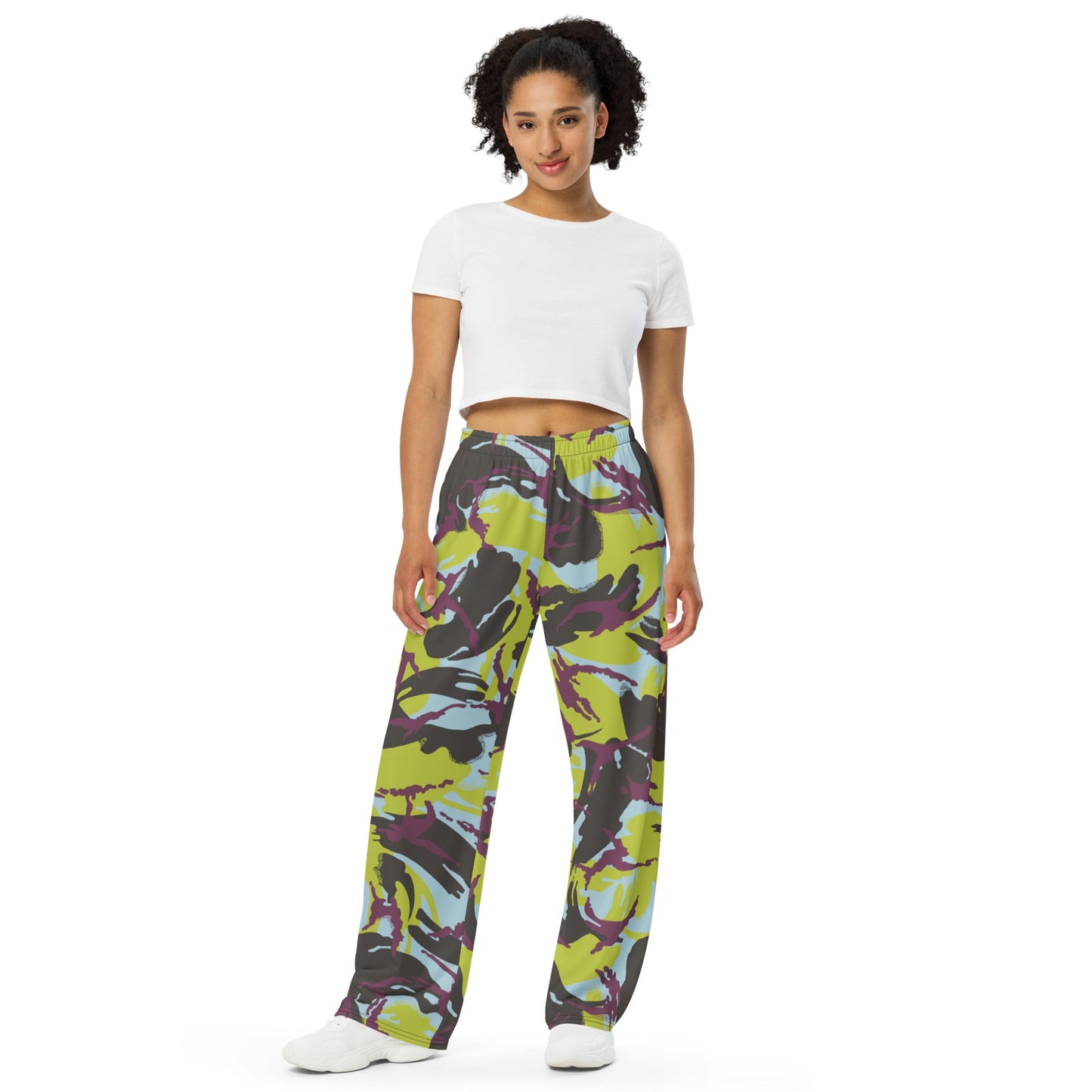 Kenyan DPM Navy CAMO unisex wide-leg pants - Wide-leg Pants