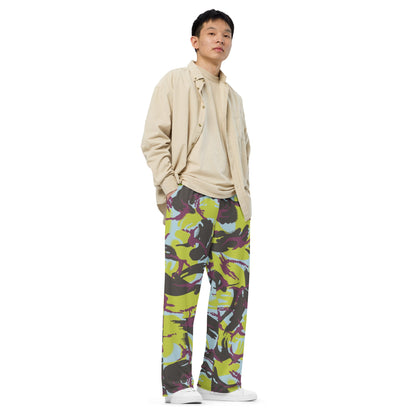 Kenyan DPM Navy CAMO unisex wide-leg pants - Wide-leg Pants