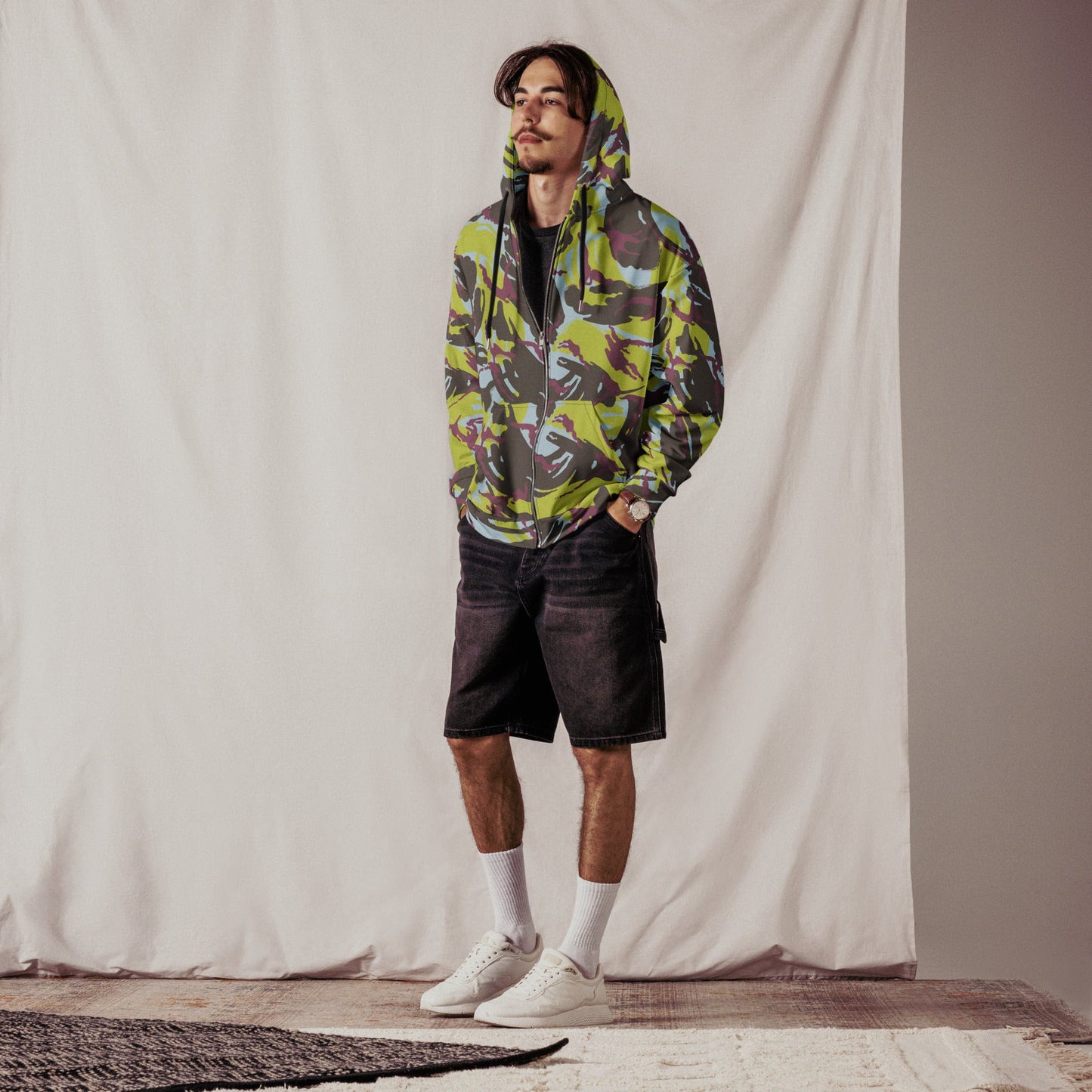 Kenyan DPM Navy CAMO Unisex zip hoodie - Zip Hoodies