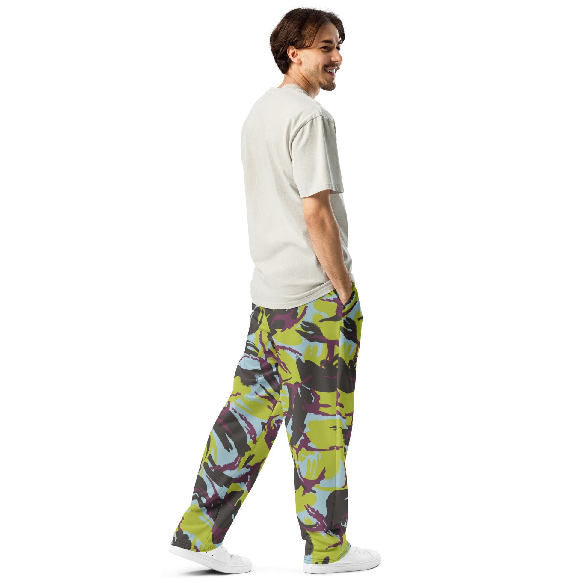 Kenyan DPM Navy CAMO Wide-leg joggers - Joggers
