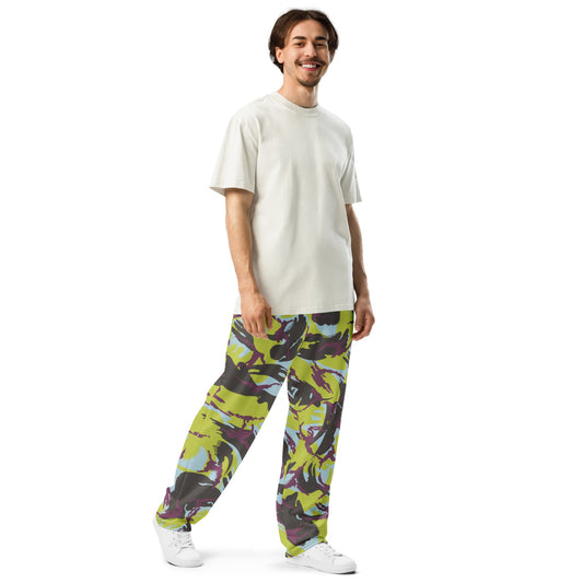 Kenyan DPM Navy CAMO Wide-leg joggers - Joggers