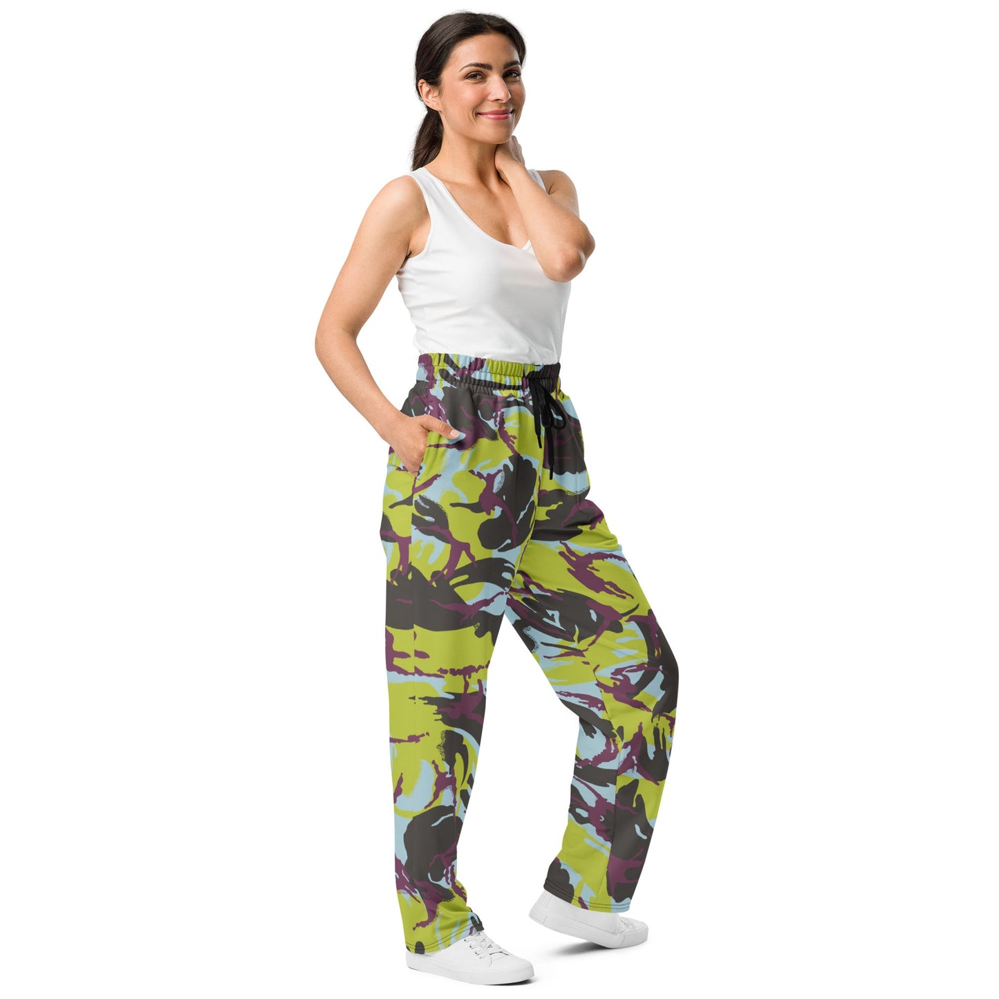Kenyan DPM Navy CAMO Wide-leg joggers - Joggers