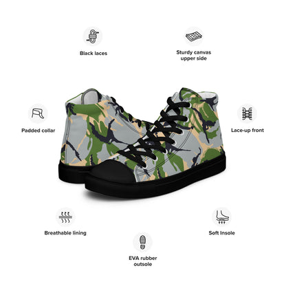 Kenyan DPM Security Forces CAMO Mens high top canvas shoes - High Top Canvas Shoes