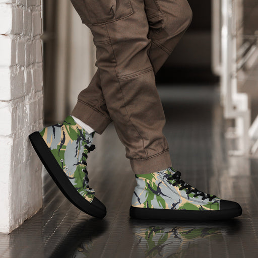 DPM Kenyan Security Forces CAMO Mens High-Top Canvas Shoes - 5