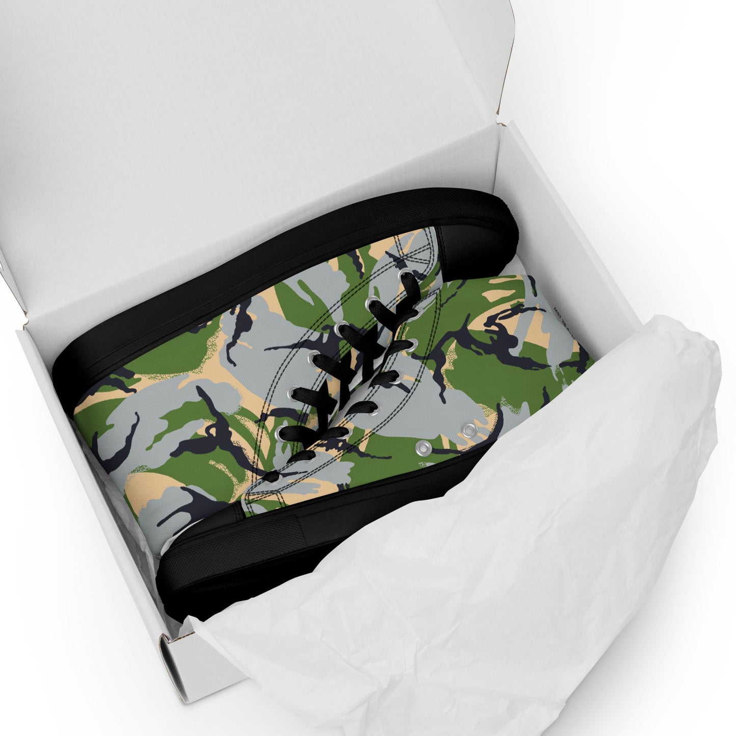 Kenyan DPM Security Forces CAMO Mens high top canvas shoes - High Top Canvas Shoes