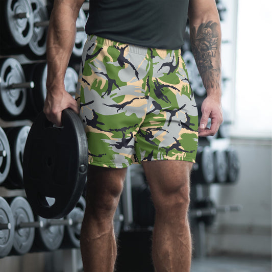 Kenyan DPM Security Forces CAMO Unisex Athletic Long Shorts - 2XS