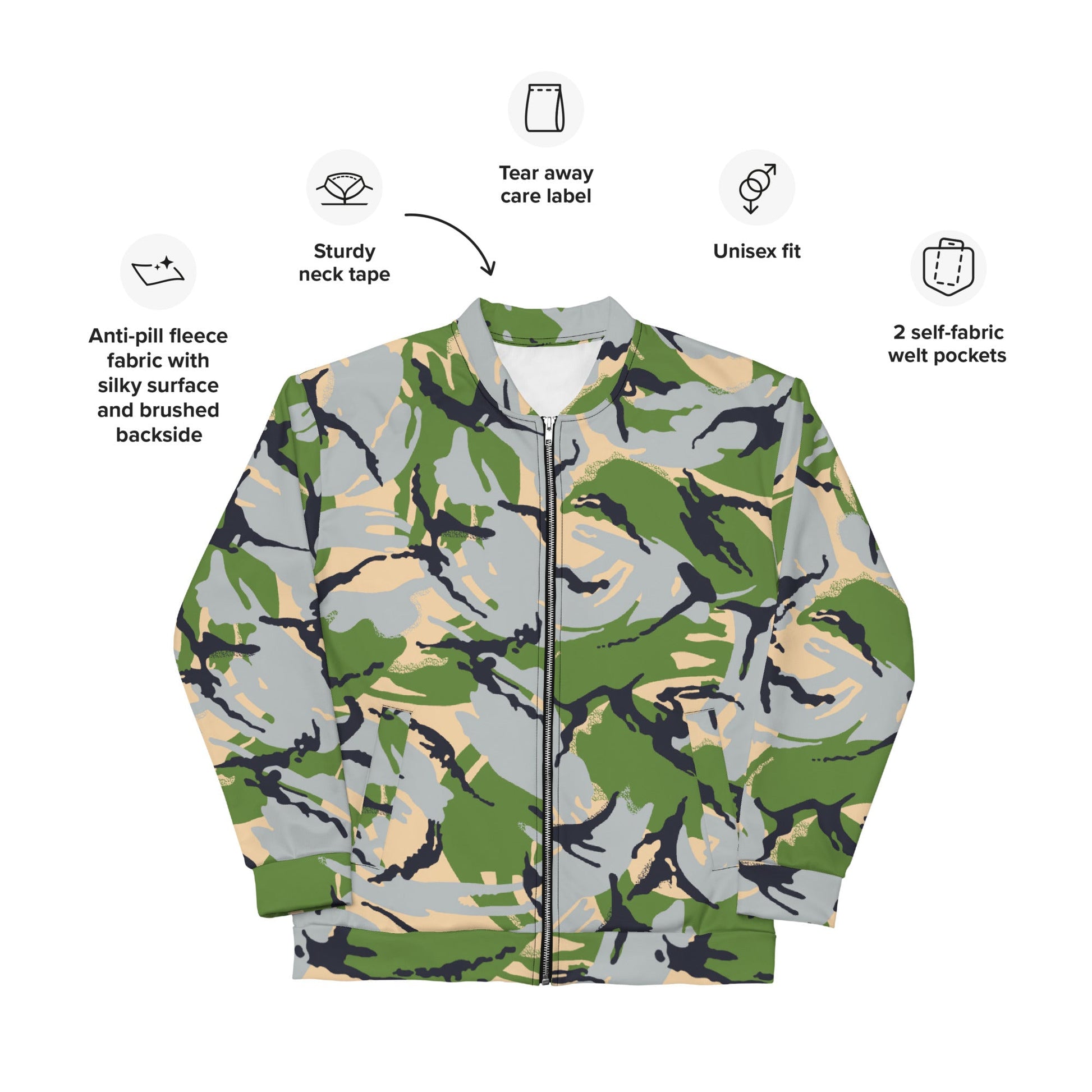 Kenyan DPM Security Forces CAMO Unisex Bomber Jacket - Jackets