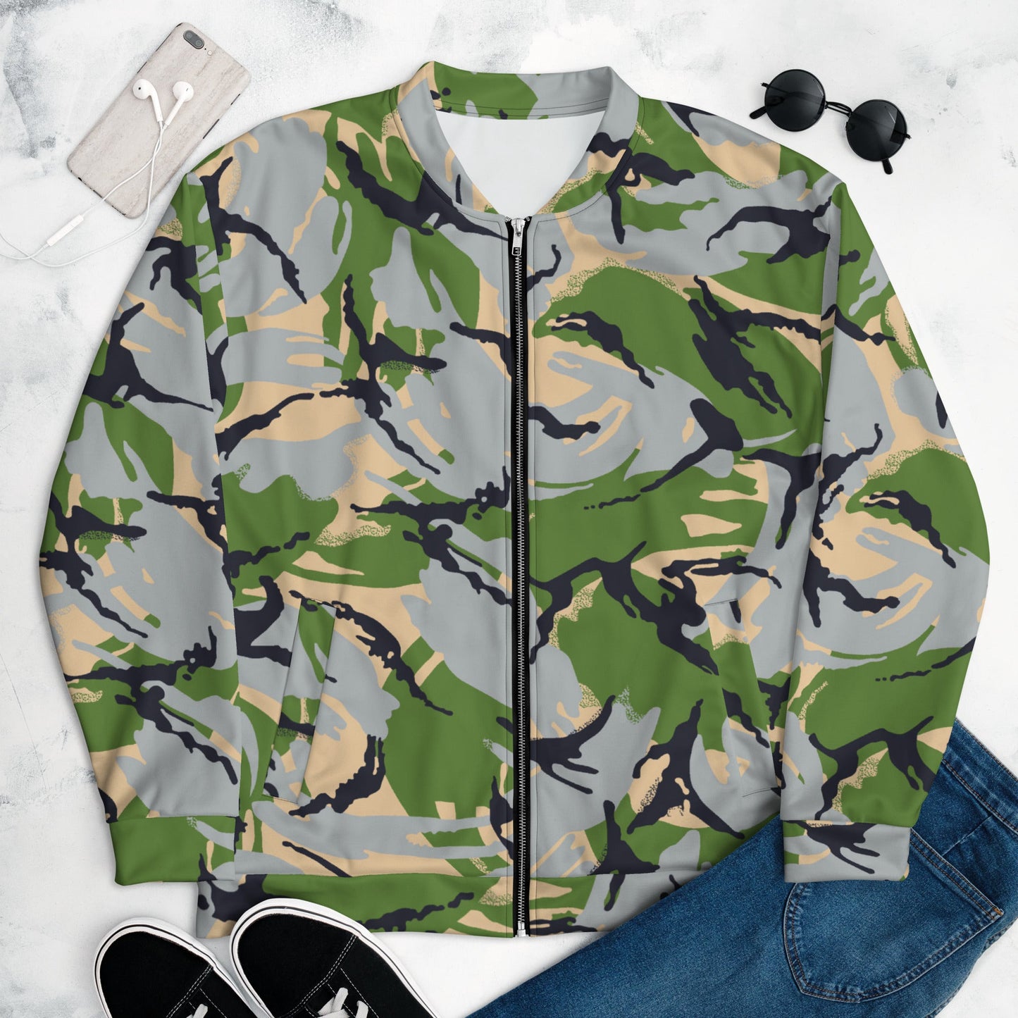 Kenyan DPM Security Forces CAMO Unisex Bomber Jacket - XS - Jackets